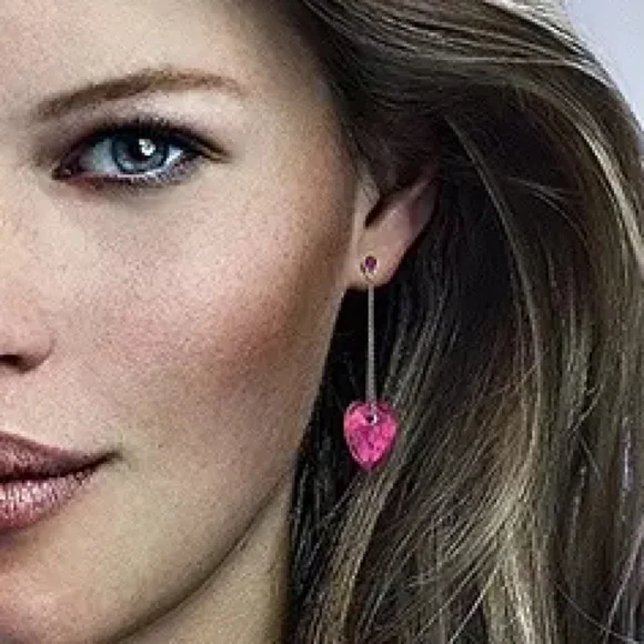 Swarovski Nectar Fushia Pierced Earrings 1076320 - Picture 5 of 5